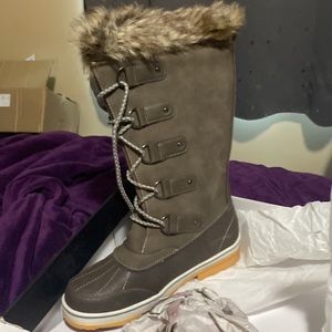 Lane bryant tall wide calf duck boots olive green 10w